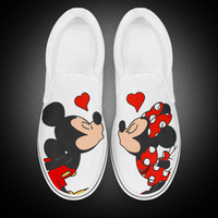Custom Mickey Mouse Cortoon Slip On Canvas Men's Casual Shoes